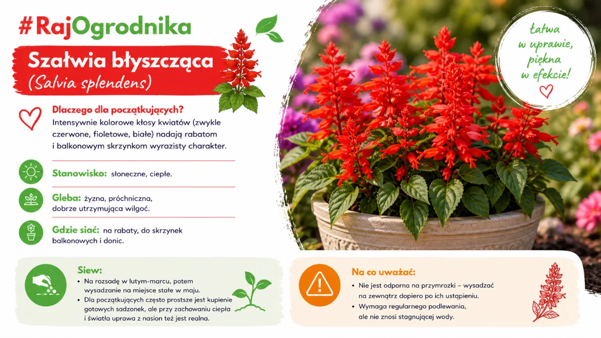 Nasiona kwiatów jednorocznych szałwia błyszcząca blog sklep rajogrodnika